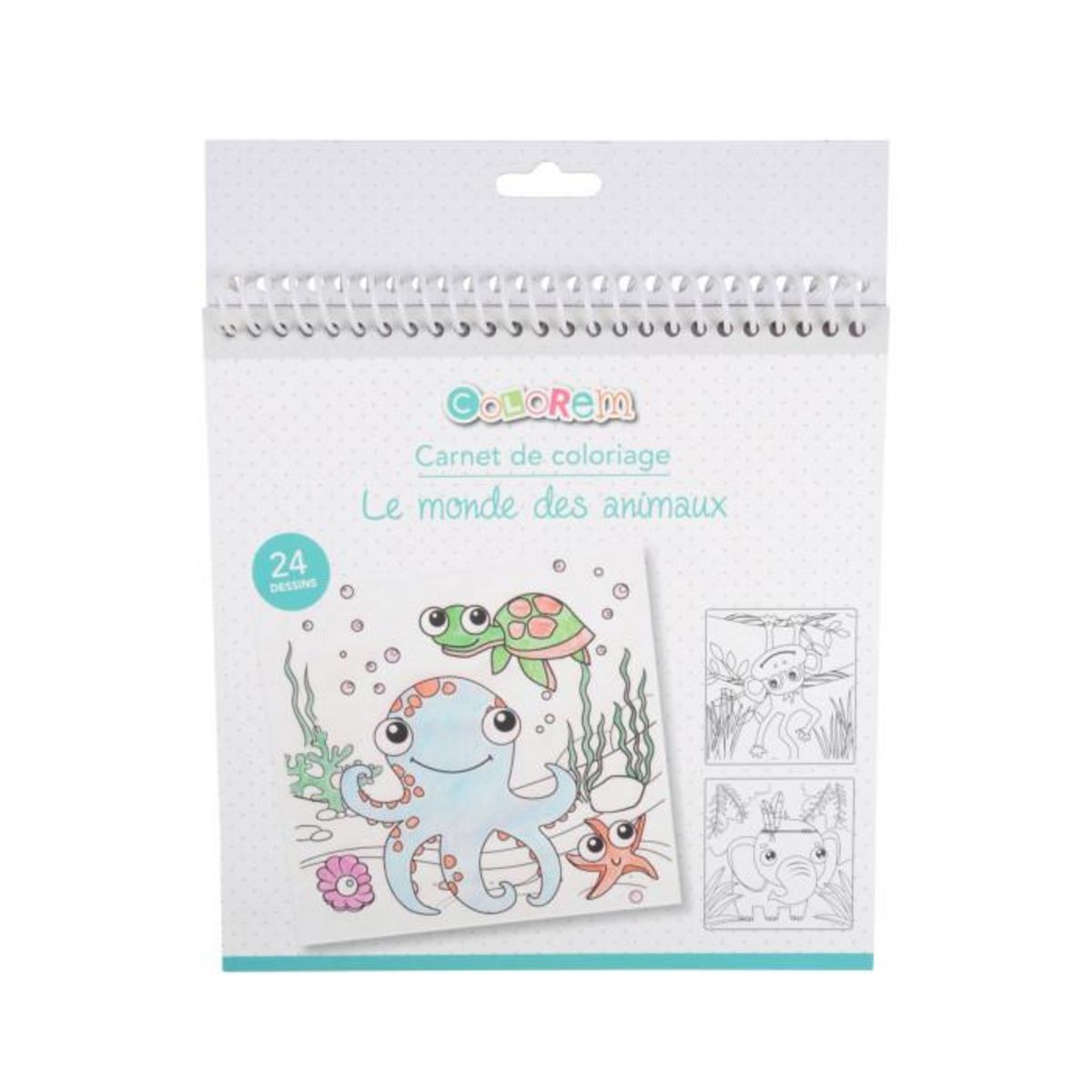Paris Prix Cahier de Coloriage  Animaux  21x21cm Blanc