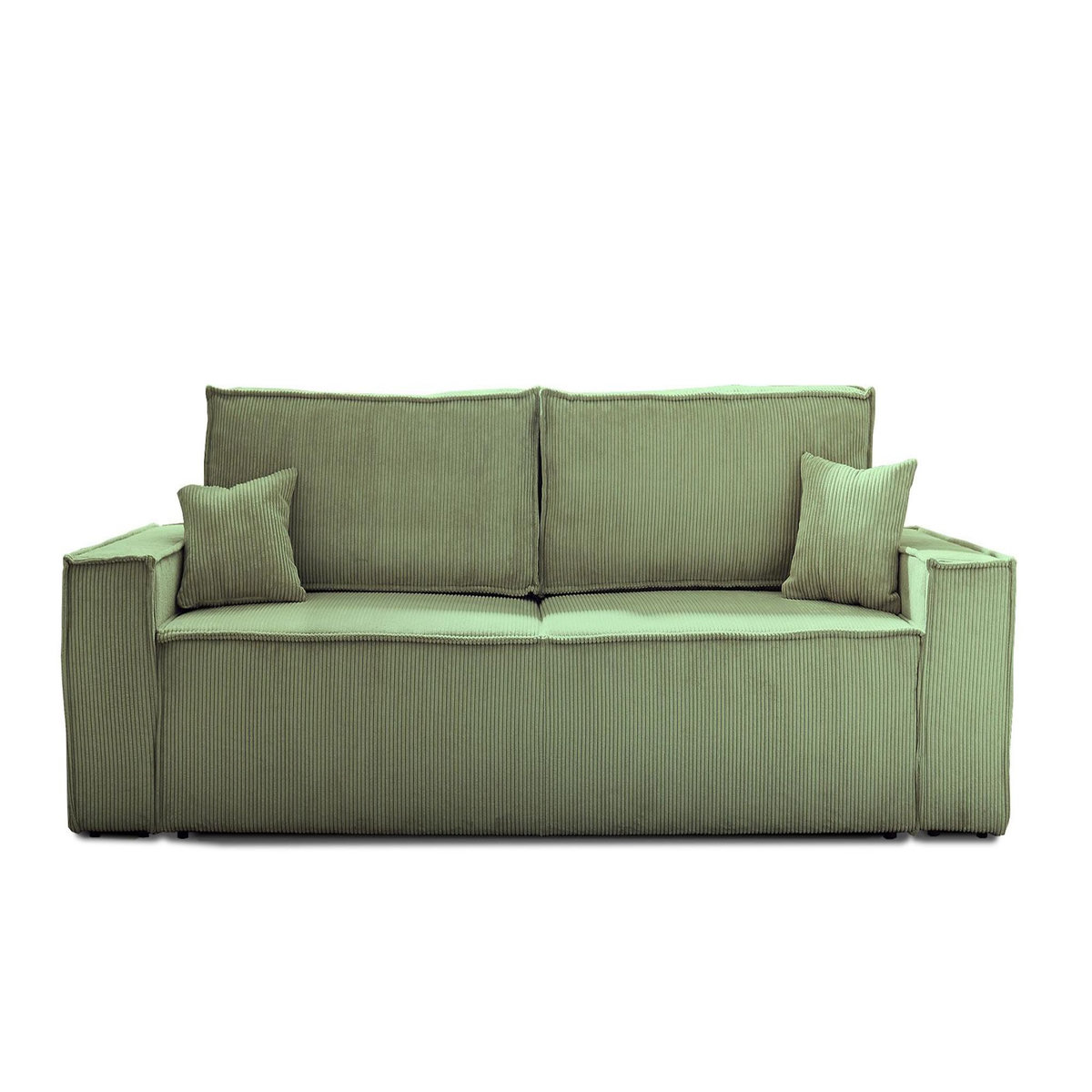 BEST MOBILIER Dellia - canapé 3 places convertible - avec coffre - en velours côtelé - style contemporain