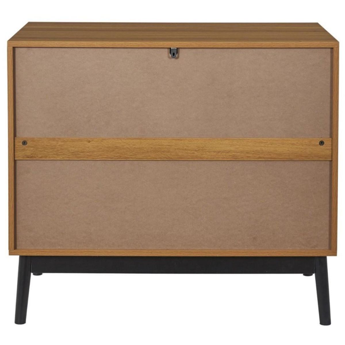 The Home Deco Factory Commode 3 tiroirs avec poignées dorées