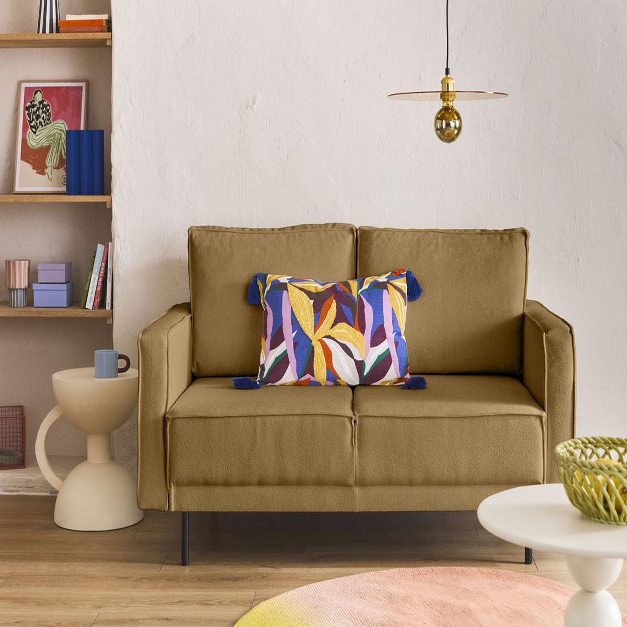 Voir la diapositive 1 : LISA DESIGN Charlie - canapé droit 2 places - en tissu