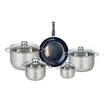 ELO Ensemble de 1 Poêle de cuisson 24 cm et 4 faitouts 14, 16, 20 et 24 cm Elo Prima Brillant