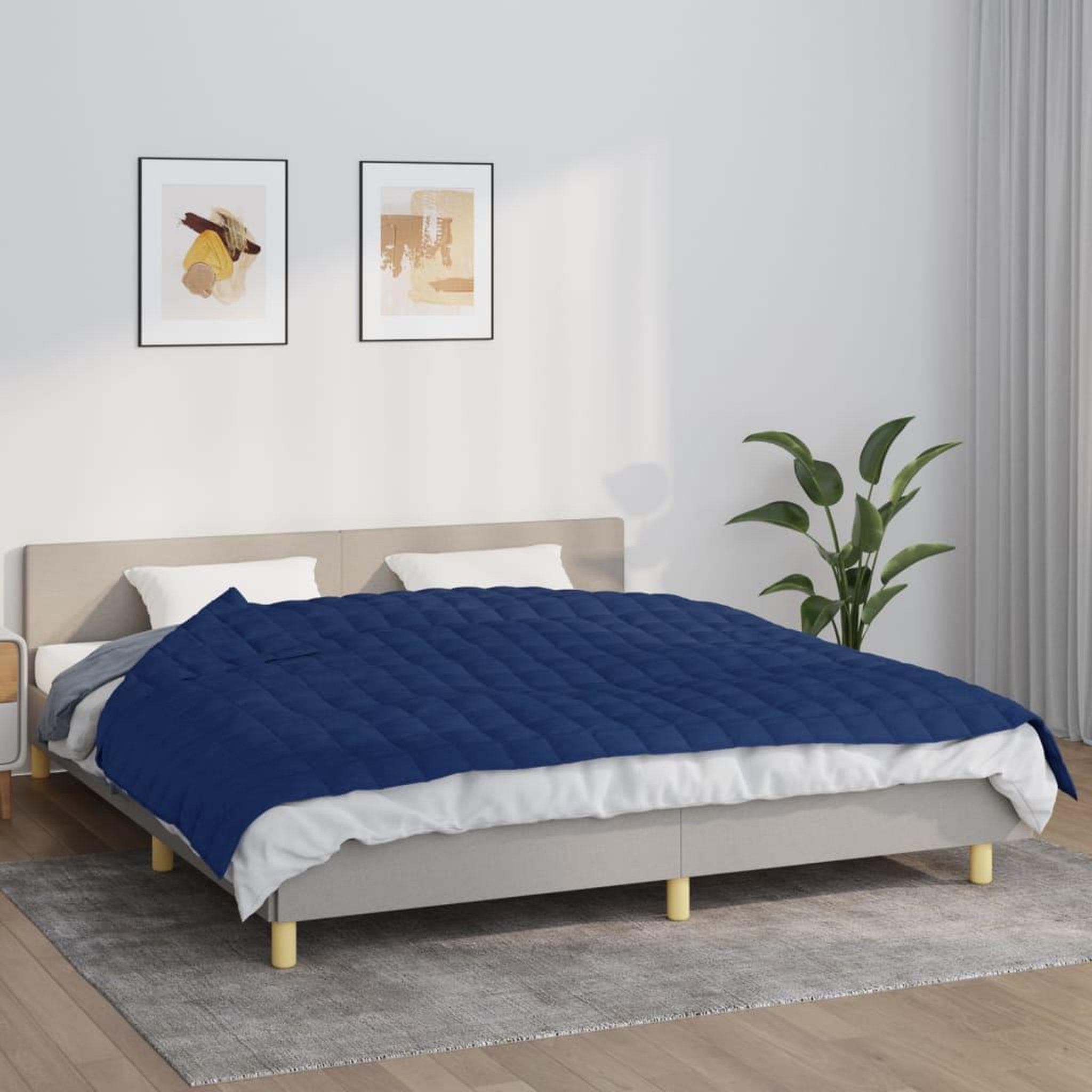 VIDAXL Couverture lestee Bleu 155x220 cm 11 kg Tissu