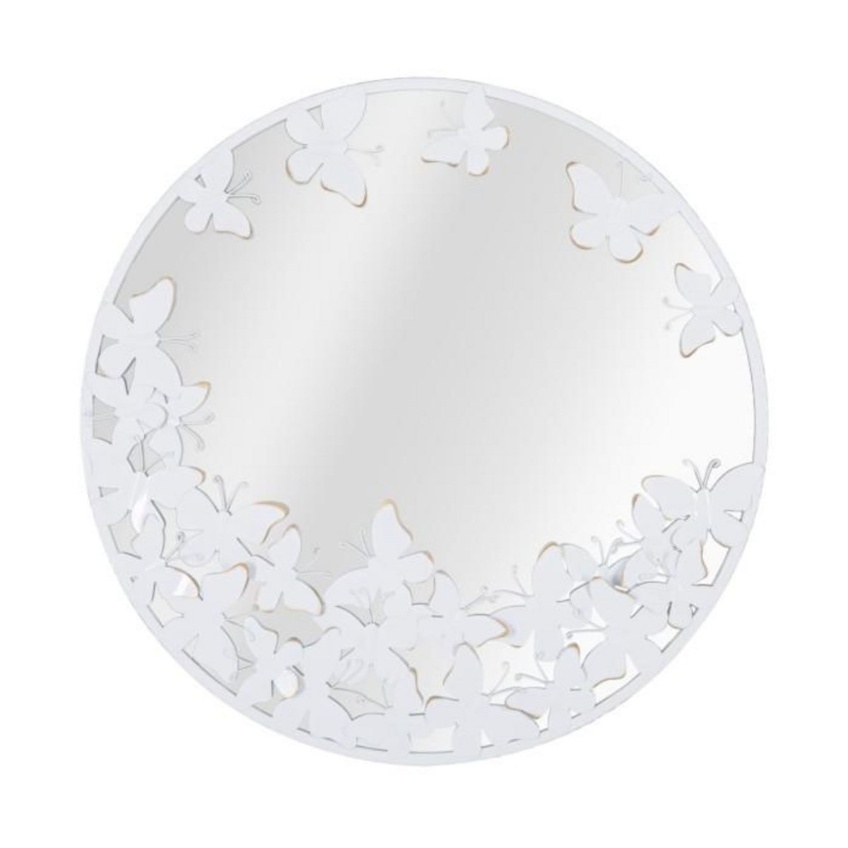 Paris Prix Miroir Mural Design  Butterfly  62cm Blanc