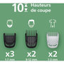 Voir la diapositive 2 : Philips Tondeuse multi usages MG3945/15 Series 3000, 10 hauteurs de coupe, précision 1 mm, autonomie 90 mn
