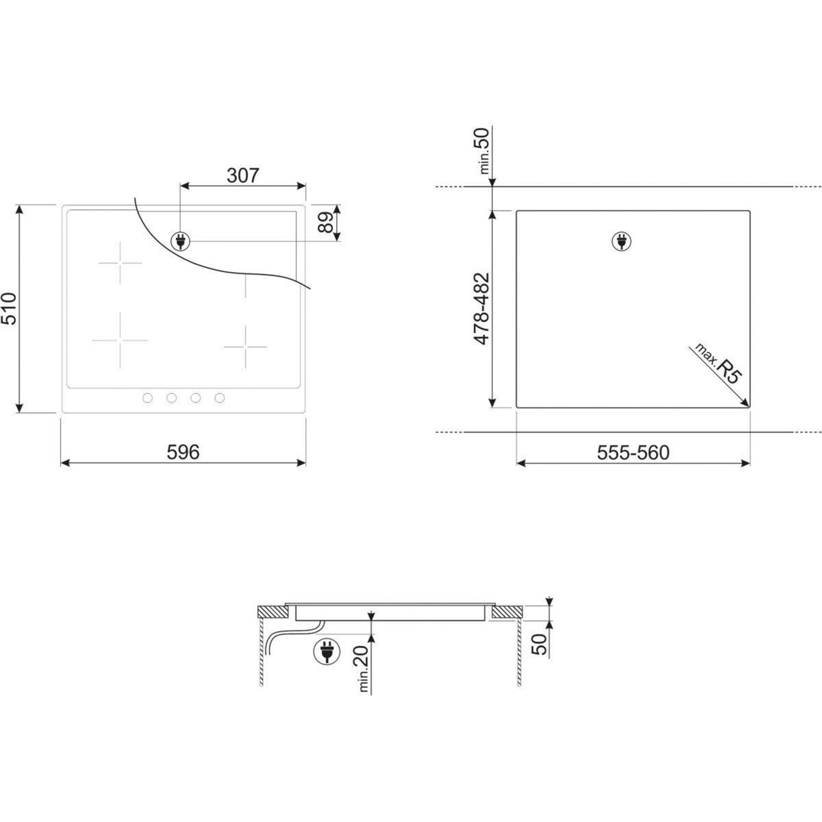 SMEG Plaque induction SI964NM Victoria