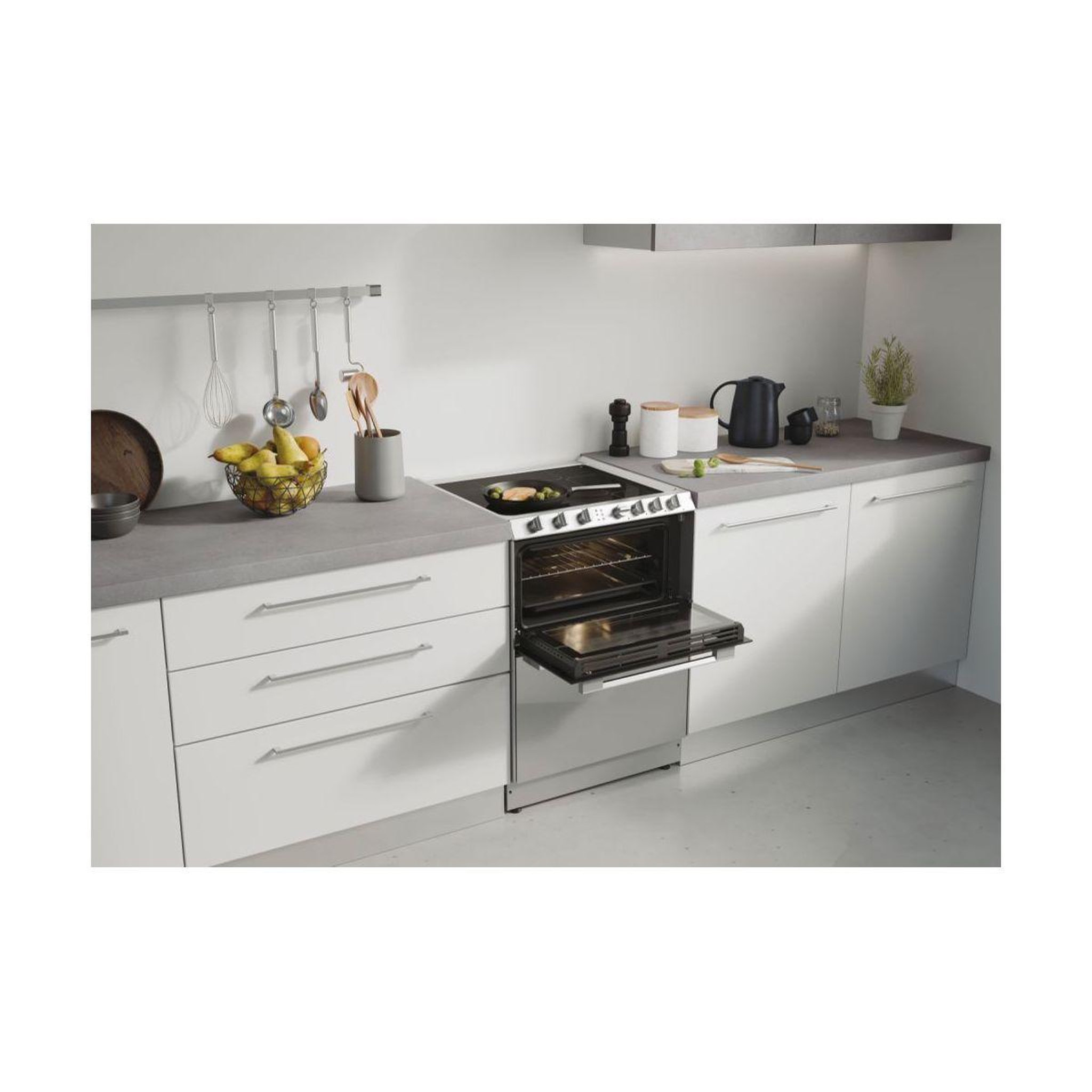 Voir la diapositive 2 : Rosieres Combiné four lave-vaisselle TRV60NOIN/1 TRIO vitro