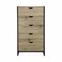 Voir la diapositive 4 : SWEEEK Commode. Loft. chiffonnier avec 5 tiroirs L 60 cm x l 40 cm x H 110 cm