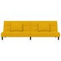 Voir la diapositive 4 : VIDAXL Canape-lit a 2 places avec deux oreillers Jaune Velours