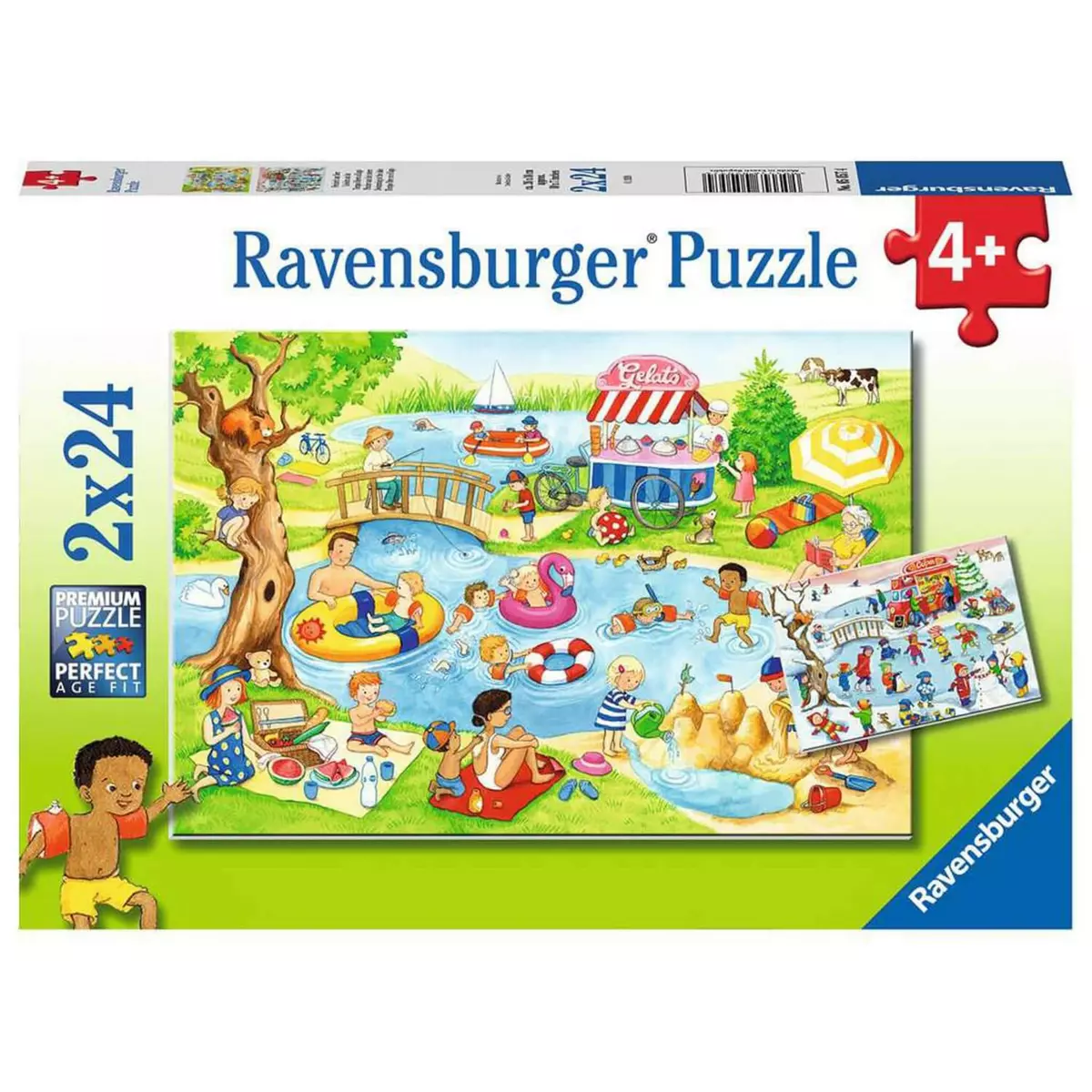 RAVENSBURGER Puzzles 2 x 24 pièces : Loisirs au lac