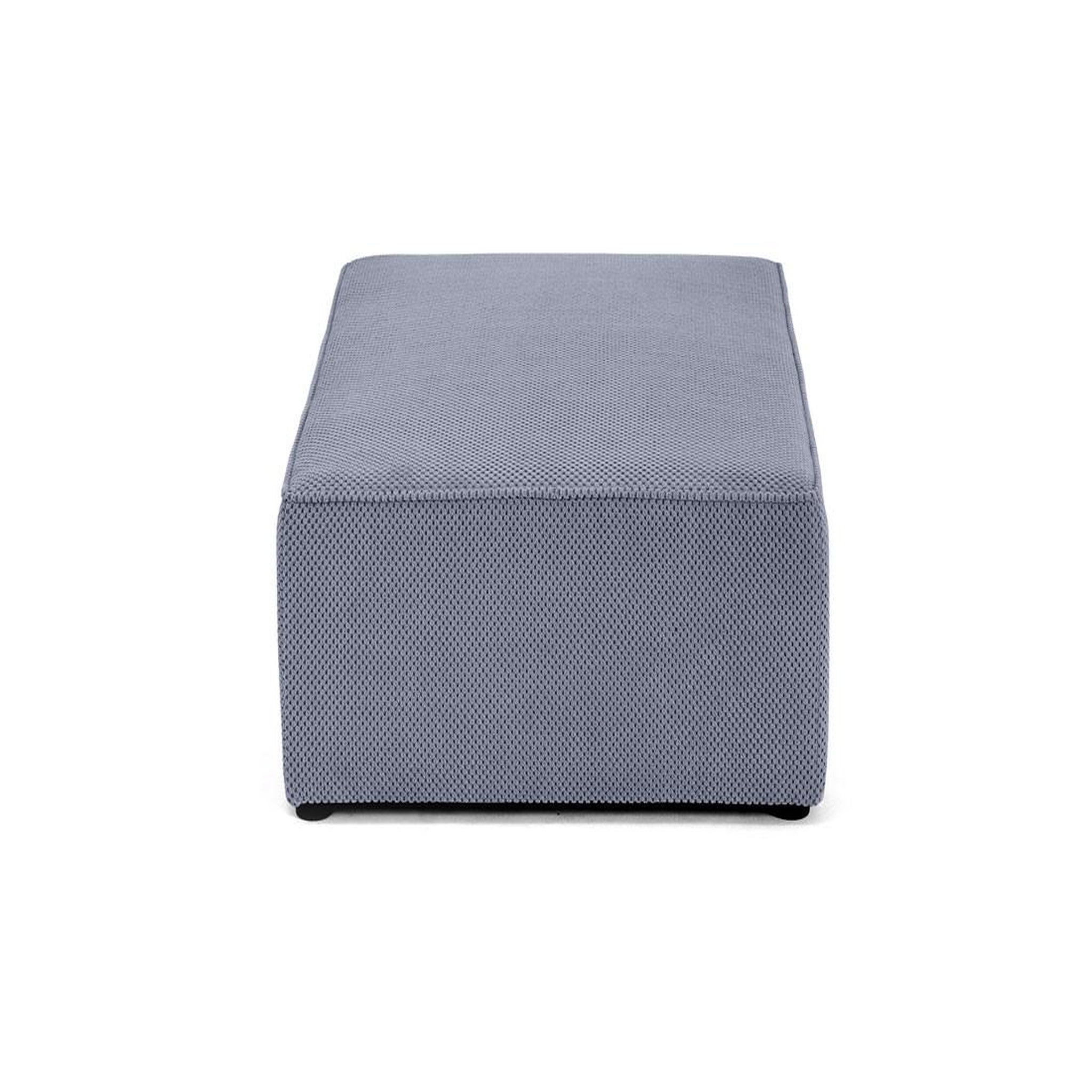 Voir la diapositive 4 : BEST MOBILIER Topaze - pouf - en velours texturé