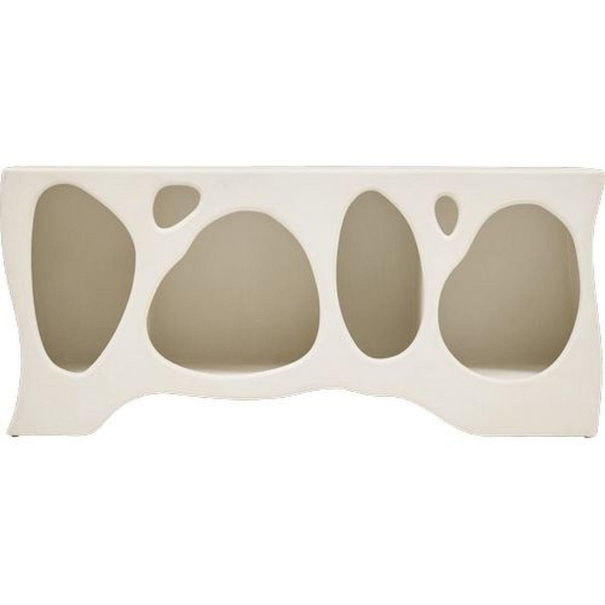 ATMOSPHERA Meuble bas 4 niches forme organique CHESNI - Ivoire