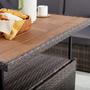 Voir la diapositive 5 : CONCEPT USINE Salon de jardin 9 places table relevable SAHARA