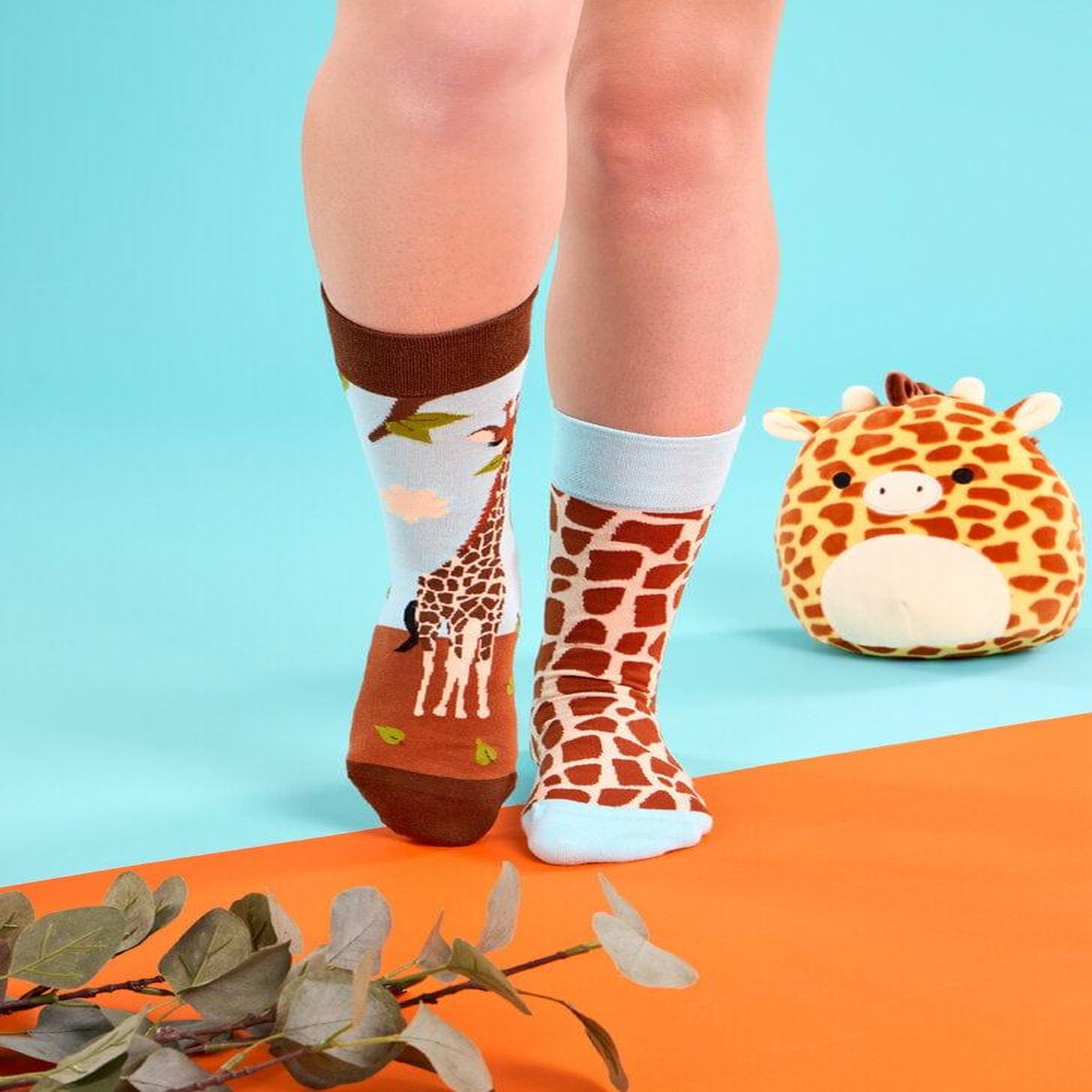 Voir la diapositive 5 : DEDOLES Chaussettes girafe mignonne