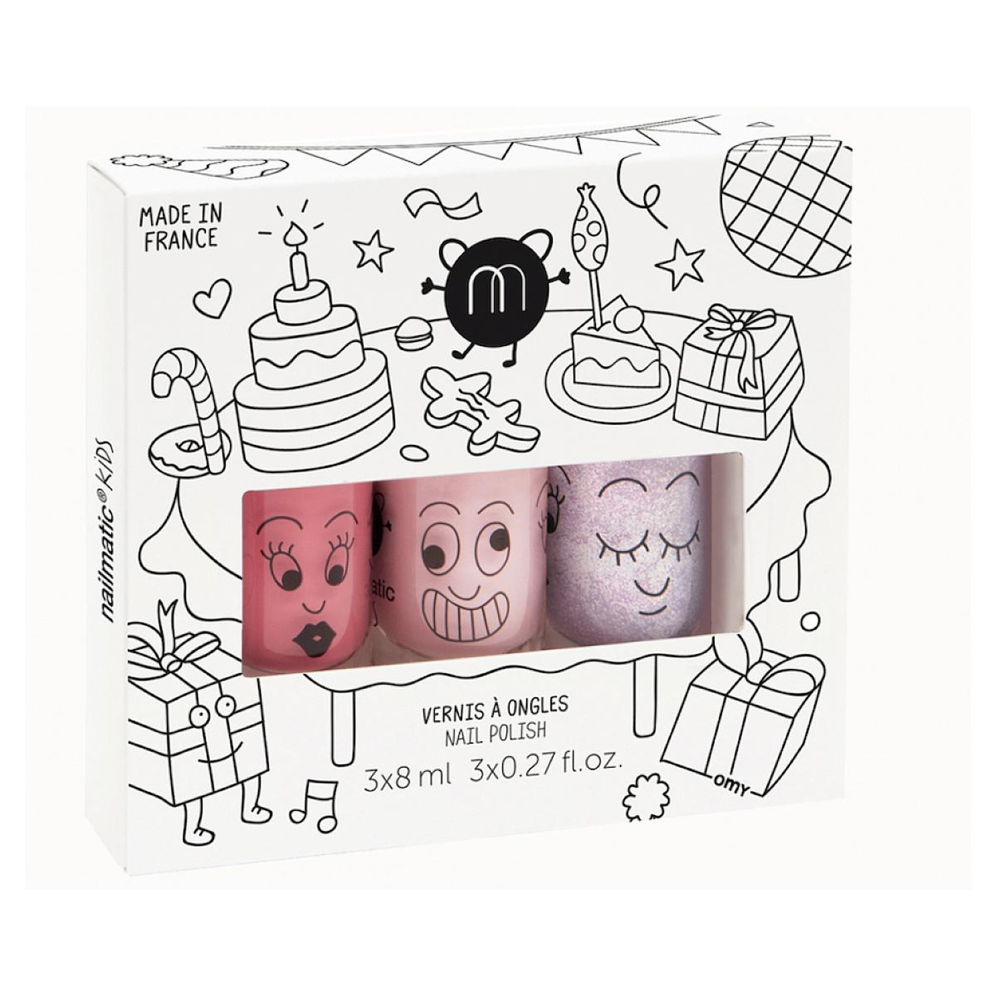 Voir la diapositive 2 : Nailmatic Coffret 3 vernis a l eau Cookie, Bella, Elliot