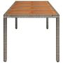 Voir la diapositive 4 : VIDAXL Table de jardin dessus en bois Gris 190x90x75 cm Resine tressee
