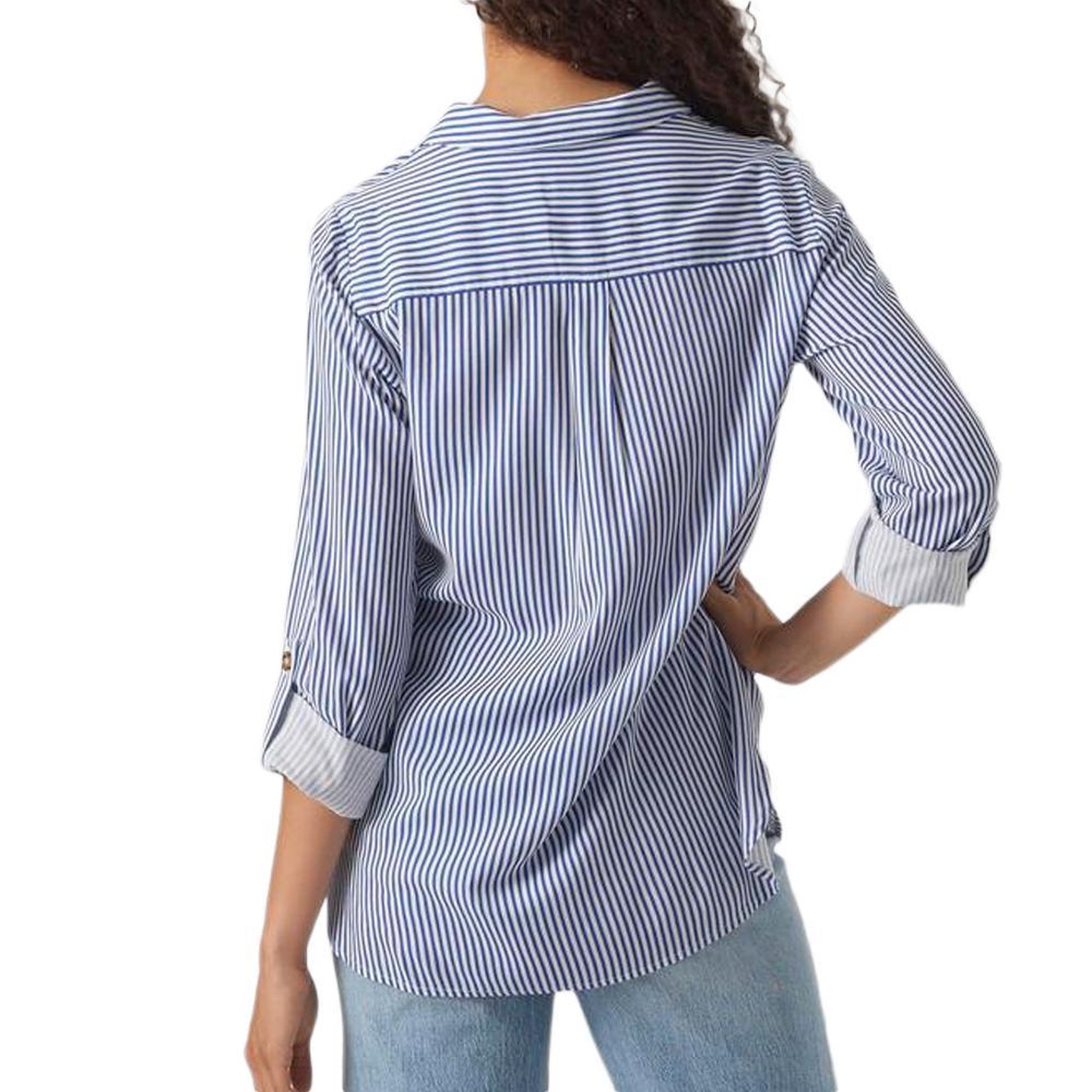 Voir la diapositive 2 : Vero Moda Chemise Bleu/Blanc Femme Vero Moda Bumpy