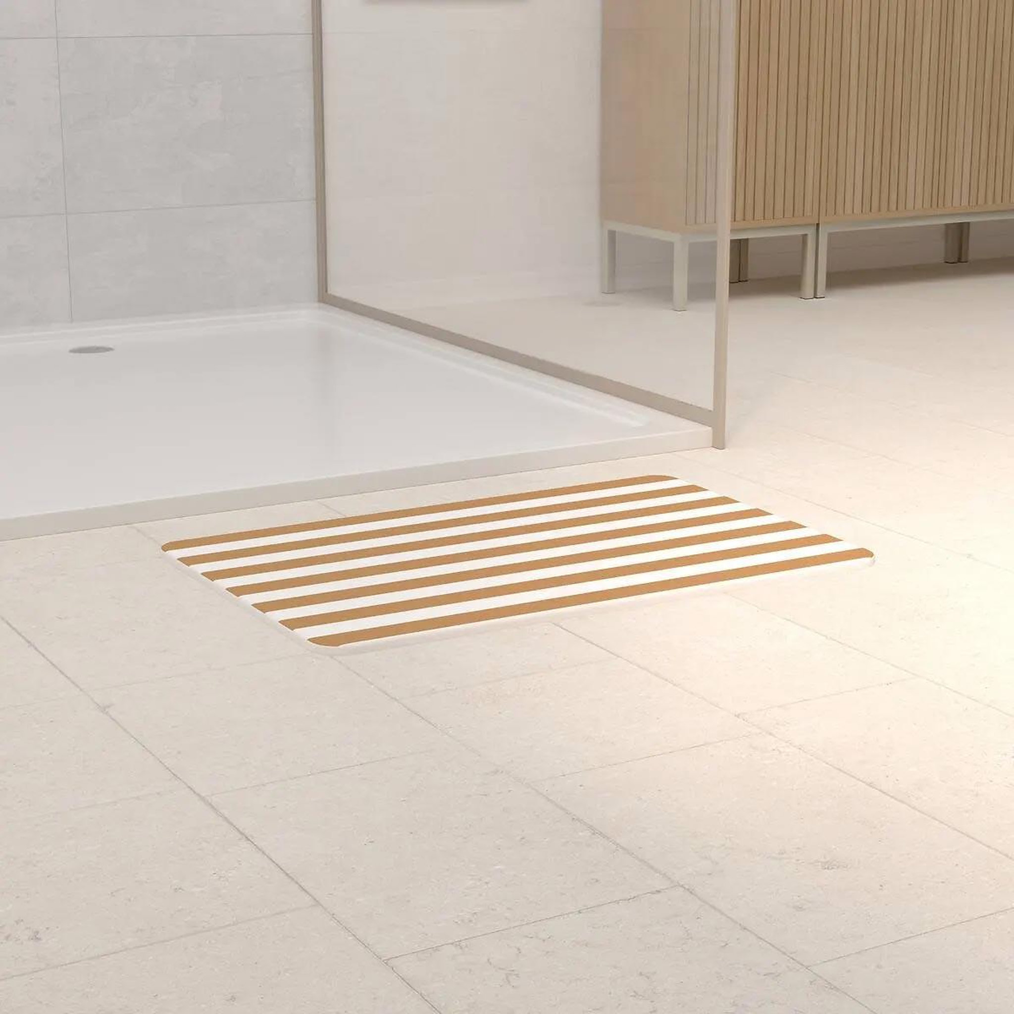Voir la diapositive 3 : FIVE Tapis de bain en diatomite  strio  39x60cm jaune