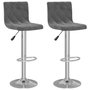Voir la diapositive 2 : VIDAXL Tabourets de bar lot de 2 gris fonce velours