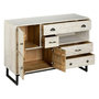 Voir la diapositive 3 : ATMOSPHERA Buffet 3 portes et 4 tiroirs en bois AJAY - Beige