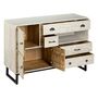 Voir la diapositive 3 : ATMOSPHERA Buffet 3 portes et 4 tiroirs en bois AJAY - Beige