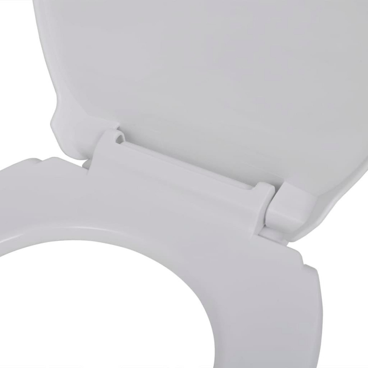 VIDAXL Abattant WC a fermeture en douceur Blanc Ovale