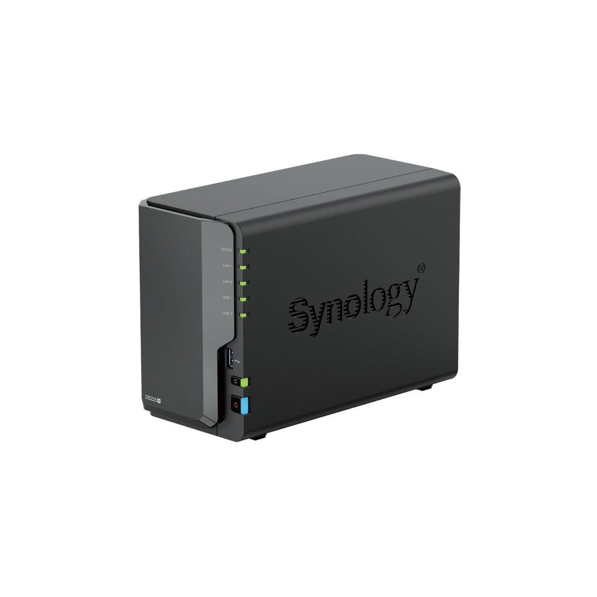 Voir la diapositive 2 : SYNOLOGY Synology DS225+ – NAS Desktop 2 baies – Processeur Dual-Core – Compact & Performant