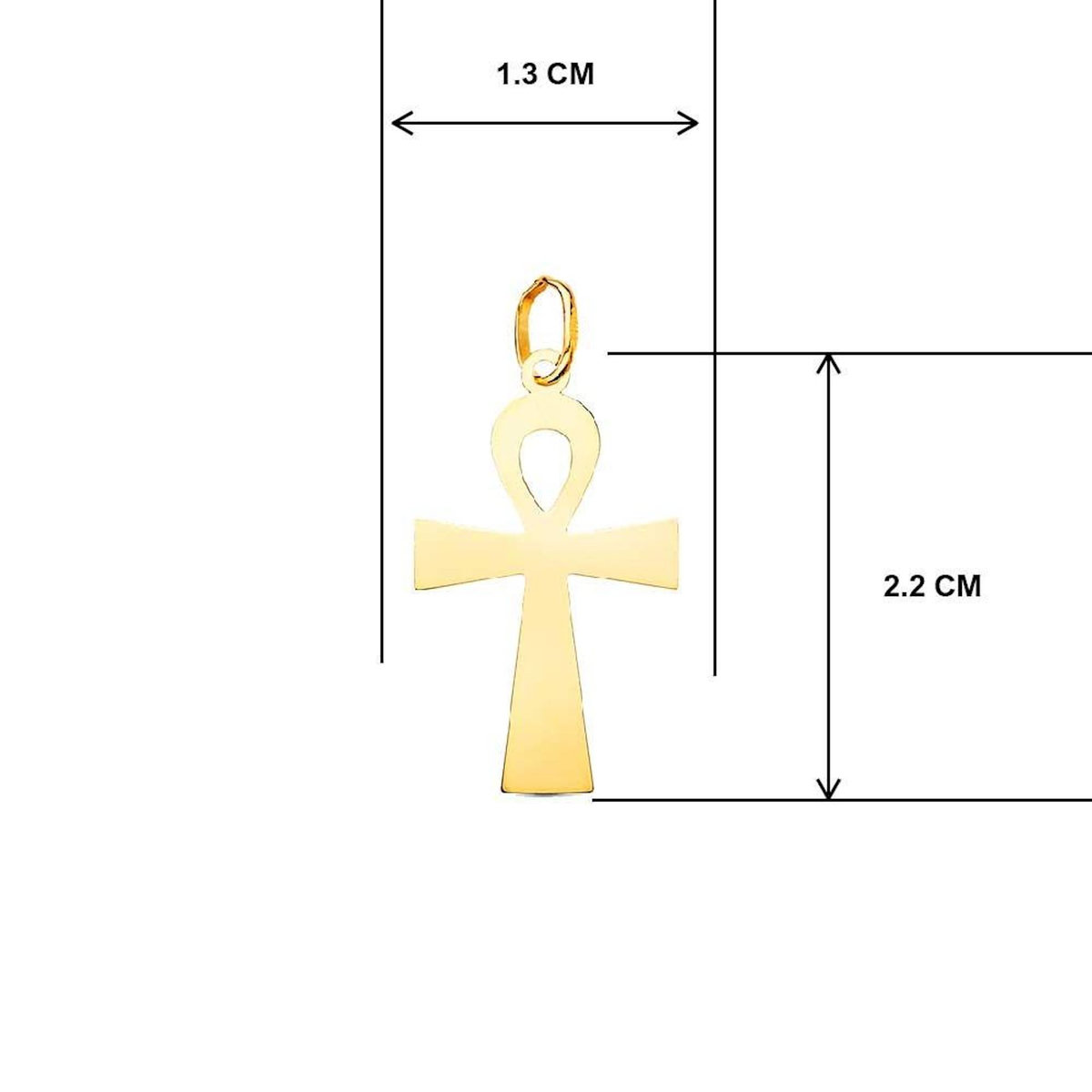 L'ATELIER D'AZUR Collier - Médaille Croix de la Vie Or 18 Carats 750/000 Jaune - Chaine Dorée