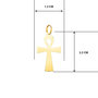 Voir la diapositive 2 : L'ATELIER D'AZUR Collier - Médaille Croix de la Vie Or 18 Carats 750/000 Jaune - Chaine Dorée