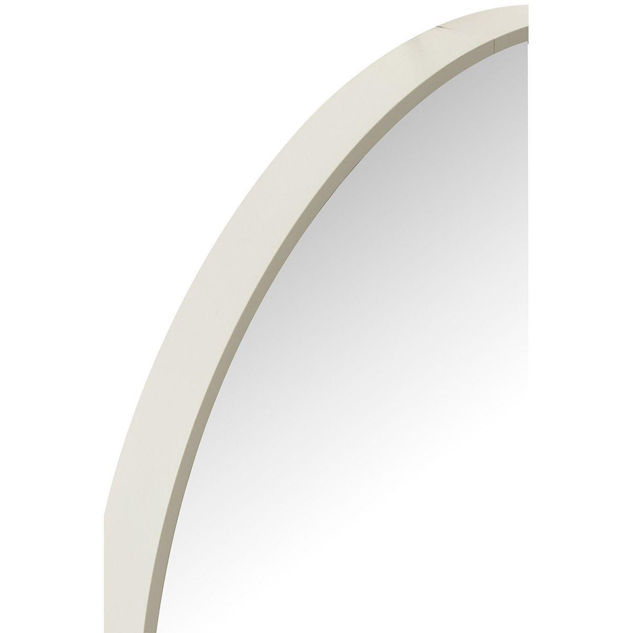 Voir la diapositive 2 : J-LINE Miroir Mural Rond  Alicia  90cm Blanc