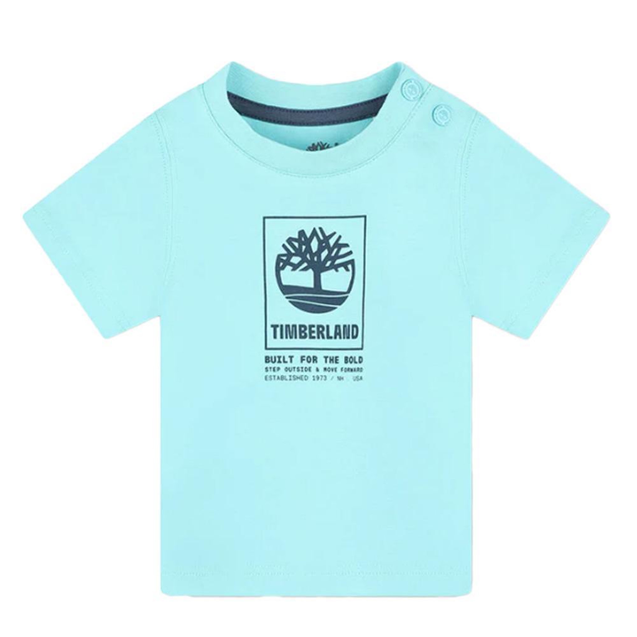 TIMBERLAND T-shirt Turquoise Bébé Timberland T60100. Coloris disponibles : Bleu