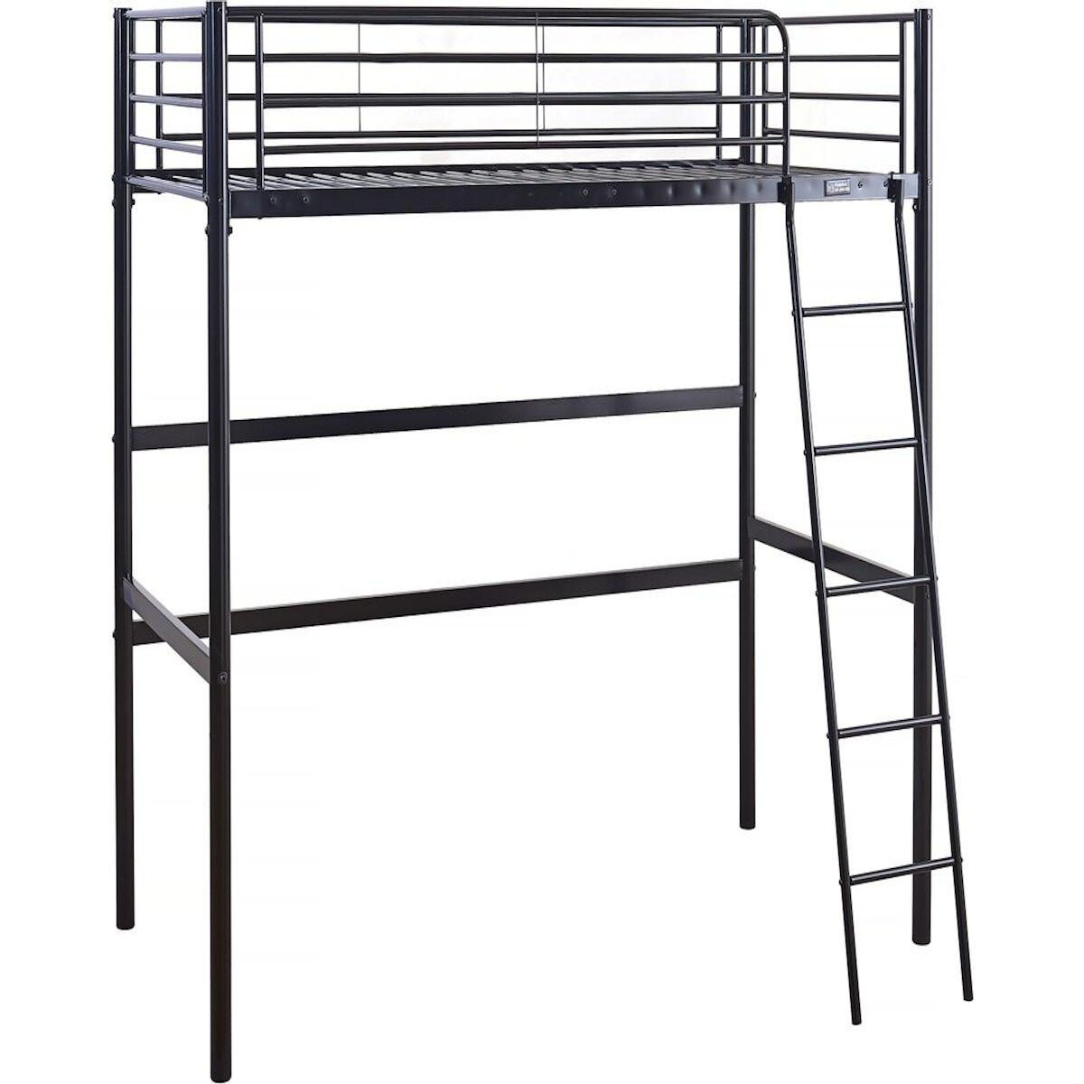 Habitat et Jardin Lit mezzanine en métal  Alora  - 90 x 190 cm - Noir