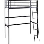 Habitat et Jardin Lit mezzanine en métal  Alora  - 90 x 190 cm - Noir