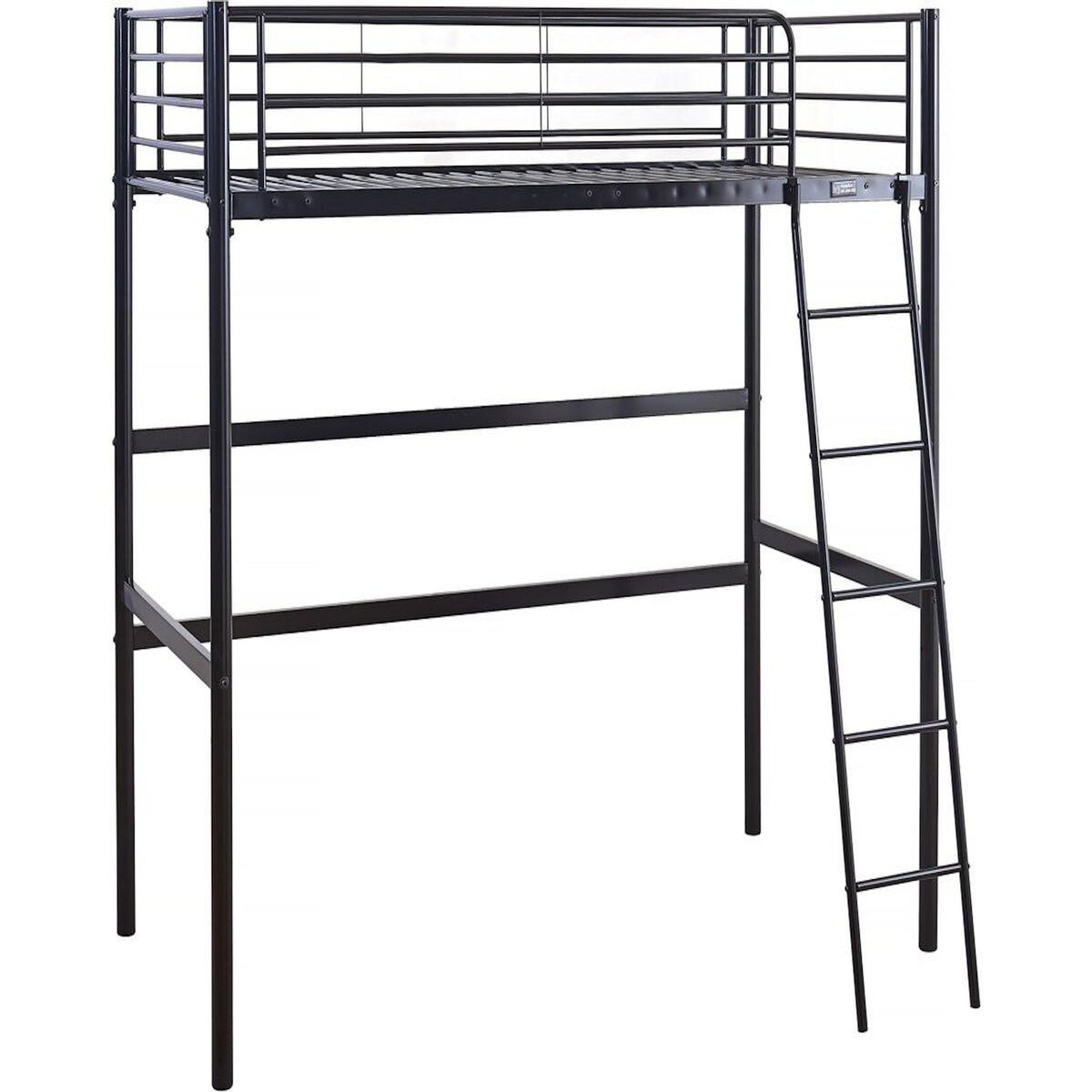 Habitat et Jardin Lit mezzanine en métal  Alora  - 90 x 190 cm - Noir