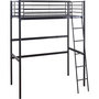 Voir la diapositive 1 : Habitat et Jardin Lit mezzanine en métal  Alora  - 90 x 190 cm - Noir
