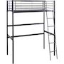 Voir la diapositive 1 : Habitat et Jardin Lit mezzanine en métal  Alora  - 90 x 190 cm - Noir