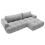 Voir la diapositive 5 : BEST MOBILIER Yulin - canapé d'angle droit 4 places convertible avec coffre en tissu bouclette