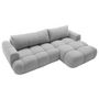 Voir la diapositive 5 : BEST MOBILIER Yulin - canapé d'angle droit 4 places convertible avec coffre en tissu bouclette