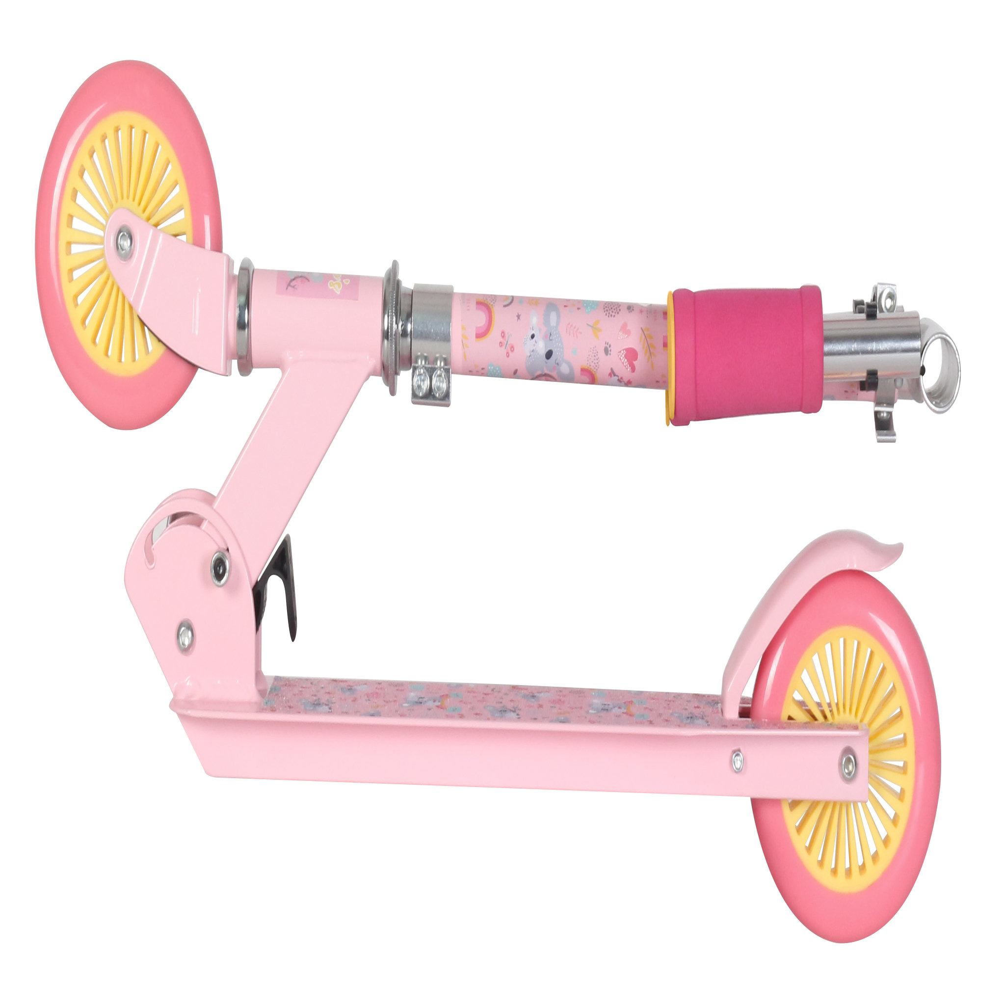 Voir la diapositive 4 : Trottinette pliable 125mm - Rose 