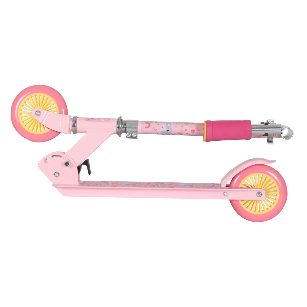 Trottinette pliable 125mm - Rose 