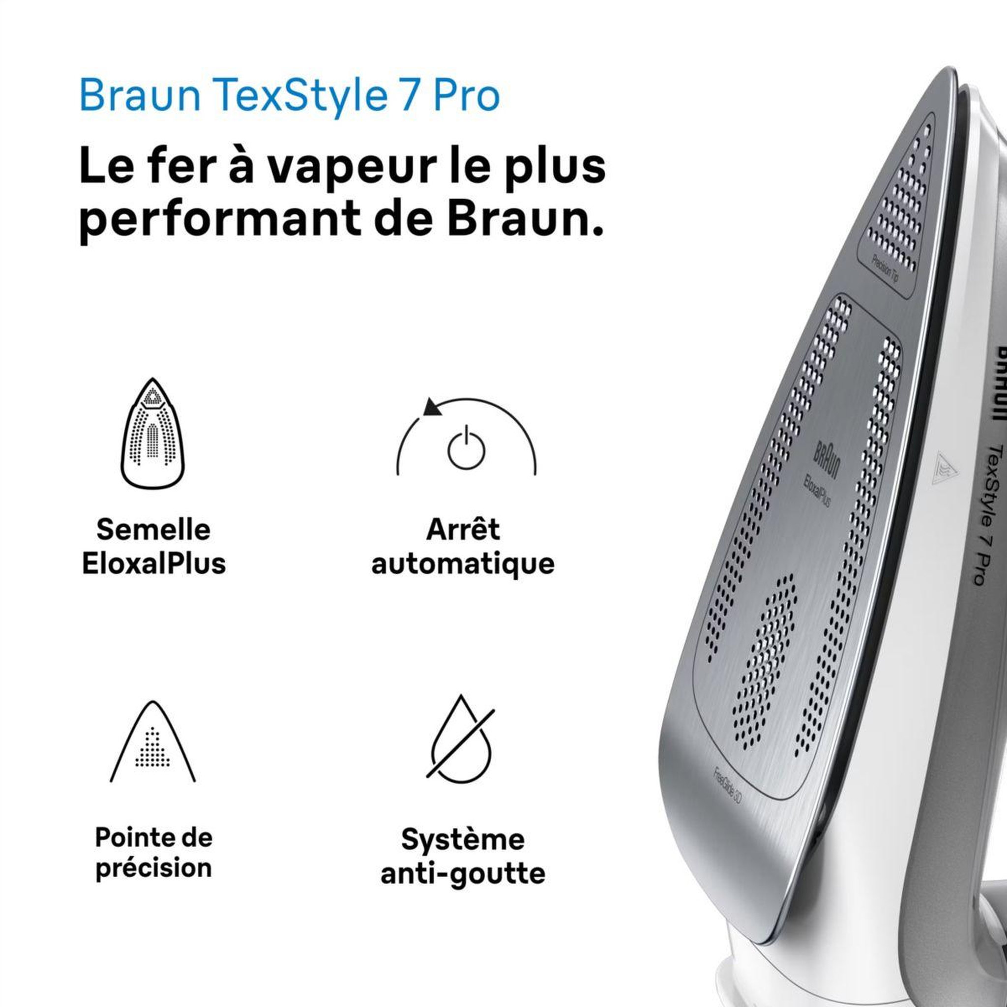 Voir la diapositive 2 : BRAUN Fer à repasser SI7149WB