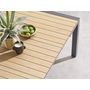 Voir la diapositive 5 : HESPERIDE Table de jardin carrée extensible alu Evasion 8/10 places effet bois honey et graphite - Hespéride