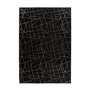 Voir la diapositive 1 : Paris Prix Tapis Géométrique à Poils Longs  Bijou  Noir & Or