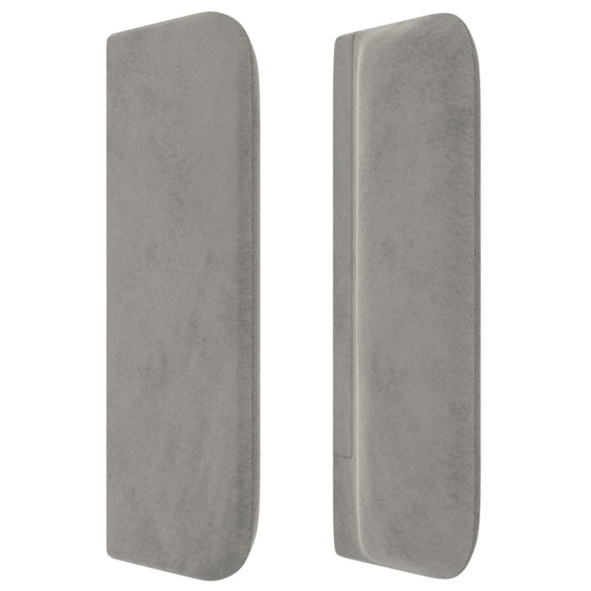 VIDAXL Tete de lit avec oreilles Gris clair 103x16x78/88 cm Velours