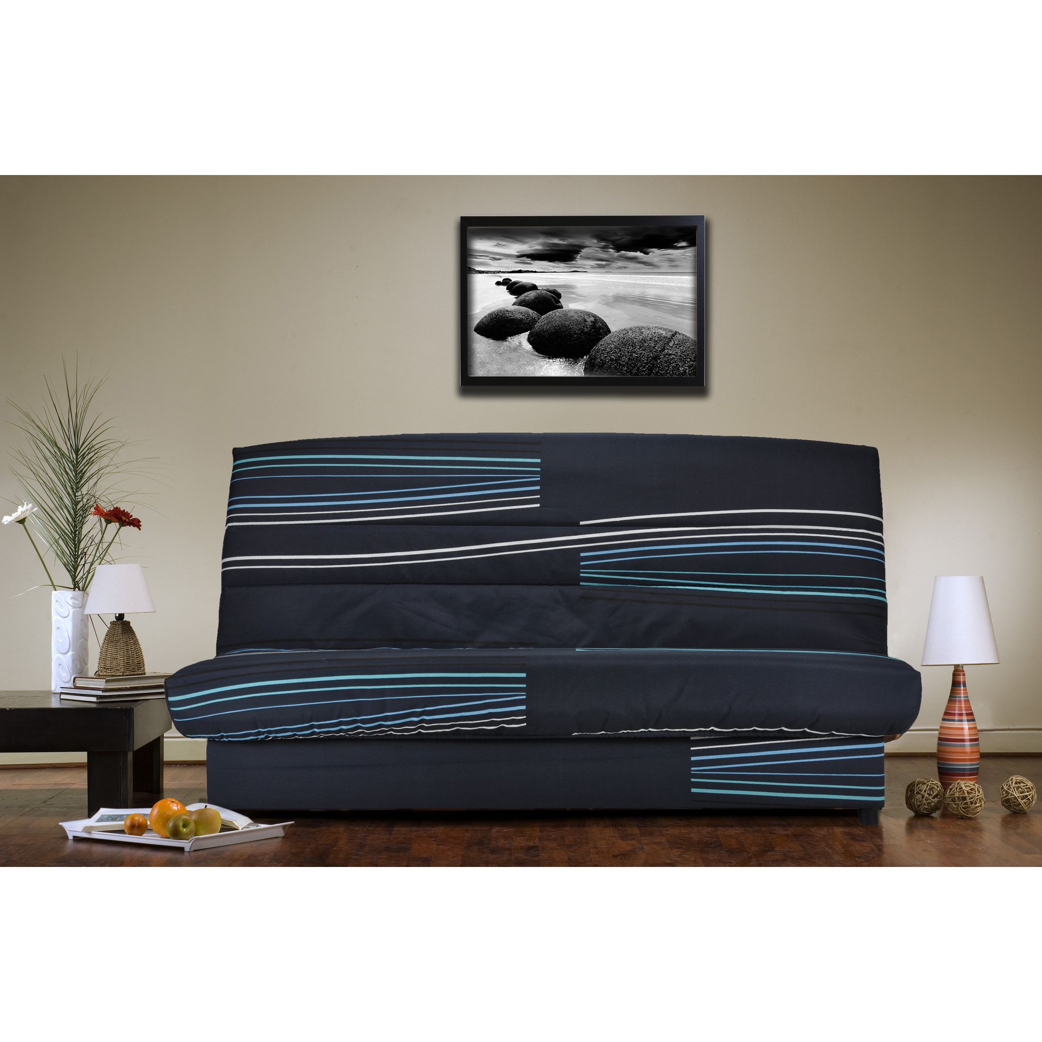 Banquette CLIC CLAC LUDO matelas 9 cm mousse 20 kg/m3. Coloris disponibles : Imprimé