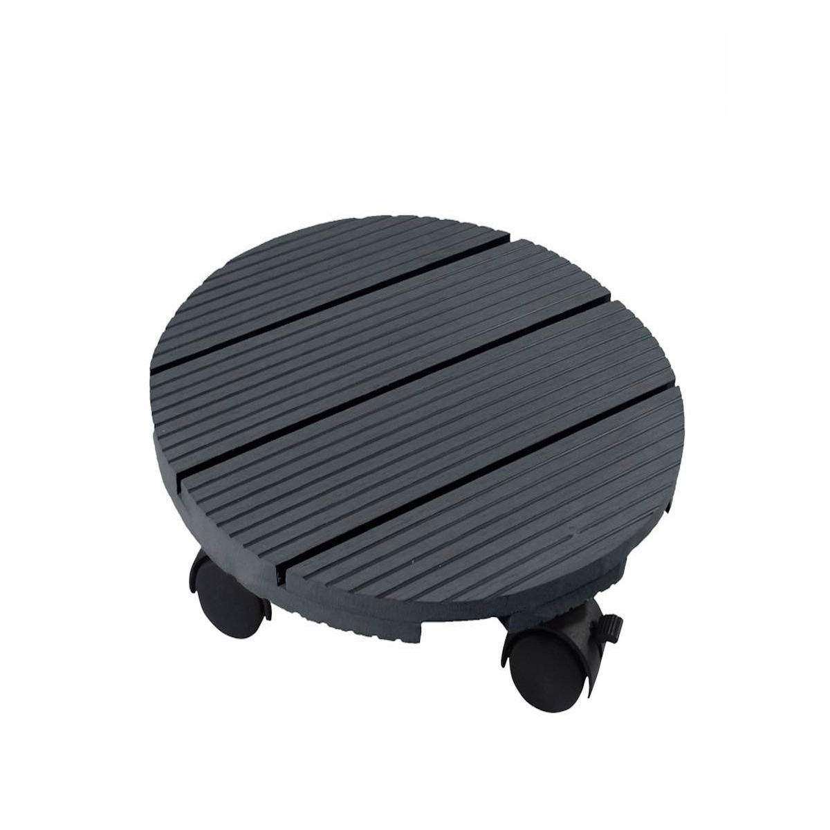 NATURE Support roulant - bois composite, coloris anthracite, charge maxi 50 kg, 4 roulettes -  Ø30 cm - Nature