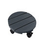 Voir la diapositive 1 : NATURE Support roulant - bois composite, coloris anthracite, charge maxi 50 kg, 4 roulettes -  Ø30 cm - Nature