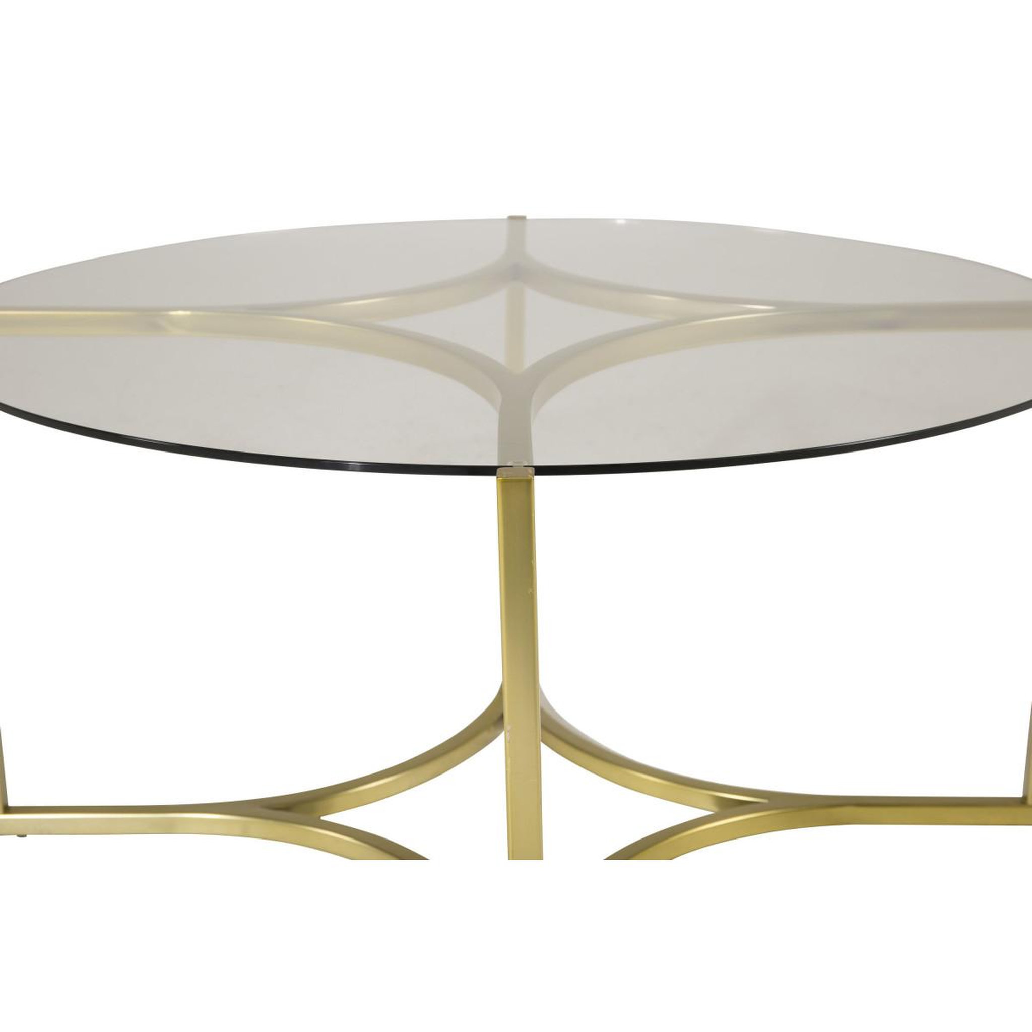 Voir la diapositive 3 : Paris Prix Table basse design en verre  kivik  90cm or