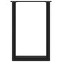 Voir la diapositive 5 : VIDAXL Pieds de table a manger forme de U 2 pcs noir 50x(72-73) cm