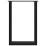 Voir la diapositive 5 : VIDAXL Pieds de table a manger forme de U 2 pcs noir 50x(72-73) cm