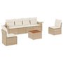 Voir la diapositive 2 : VIDAXL Salon de jardin avec coussins 7 pcs beige resine tressee